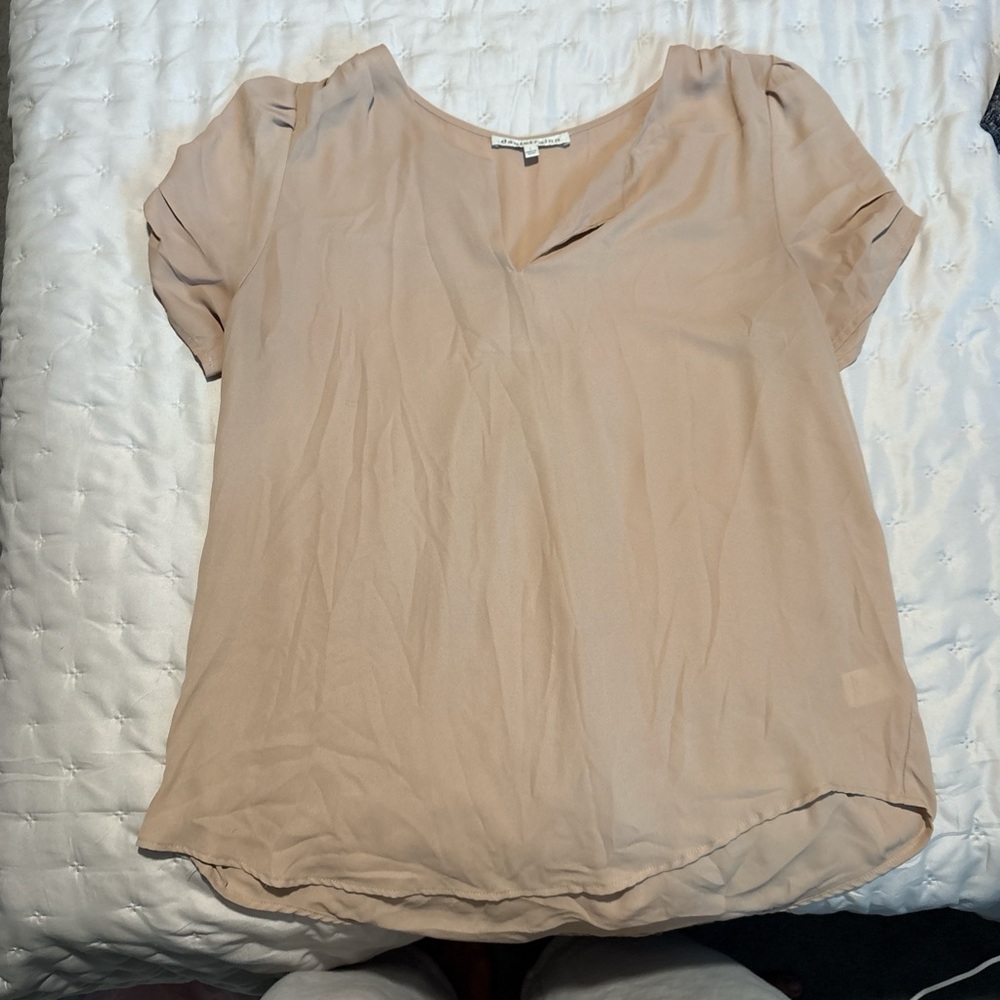Daniel Rainn Cream Ruched Relaxed Blouse